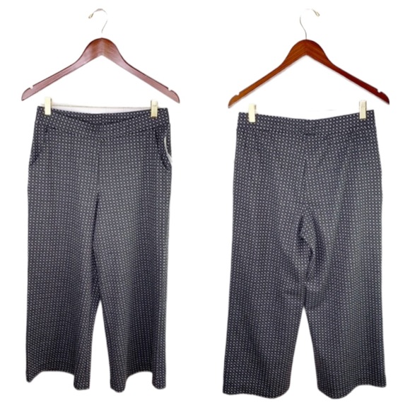 John Paul Richard Gray and Black Geometric Pattern Culottes with Pockets - Picture 9 of 10